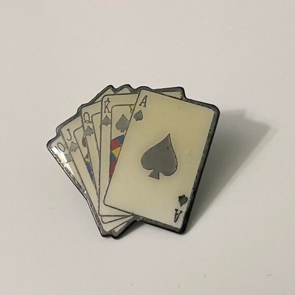 Vintage Park International Deck of Cards Lapel Pin Royal Flush Poker Cards - Picture 10 of 10
